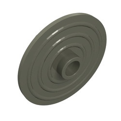 3876-10G Schild rond donker, grijs (klassiek) gebruikt *0L0000