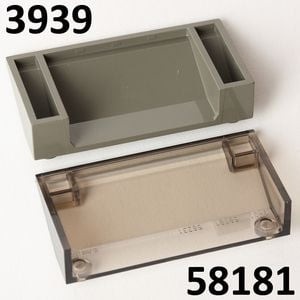 3939-12G Dakpan 33 graden 3x6 (zijsteunen binnen) transparant gebruikt *1D026 - Img 2