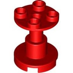 3940-5G Pilaar 2x2x2 rood gebruikt *2B074