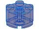 3941-14G Steen, rond 2x2 transparant donkerblauw gebruikt *1F022