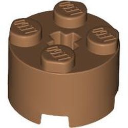 3941-150 Steen, rond 2x2 caramel, midden NIEUW *