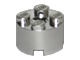 3941-22 Steen, rond 2x2 chrome zilver NIEUW *