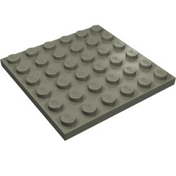 3958-10 Platte plaat 6x6 donker, grijs (klassiek) NIEUW *5K0000