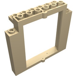 40253-2 Deur 2x8x6 Swivel Frame zonder bodemnoppen crème NIEUW *