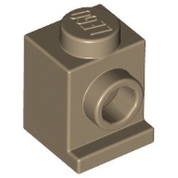 4070-69 Steen 1x1 met koplamp crème,donker NIEUW *1B033