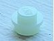 4073-46 Platte plaat 1x1 rond wit, melkwit lichtgevend NIEUW *1B207