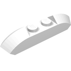 40996-1 Steen 1x4 met schuine einden en twee noppen wit NIEUW *1L0000