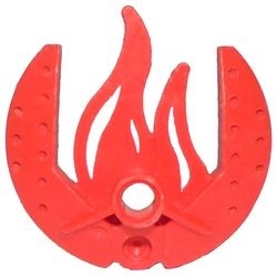 41661-5G Bionicle Wapen 5x5 schild met vlammen rood gebruikt *