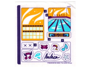 41671stk01 STICKER 41671stk01 FRIENDS- Andrea's Swimming Cube NIEUW *0S0000