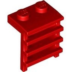 4175-5 Platte plaat 1x2 met trapje rood NIEUW *0L0001