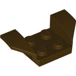 41854-120 Plaat 2x4 met spatbord verhoogde vleugels bruin, donker NIEUW *5A019