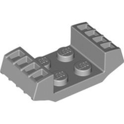 41862-86G Plaat 2x2 met grill beide kanten erop grijs, licht (blauwachtig) gebruikt *5D0000
