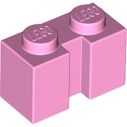 4216-104 Steen 1x2 met sleuf roze, helder NIEUW *1L040