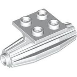4229-1G Motor met groeven en topplaat 2x2 wit gebruikt *1D039