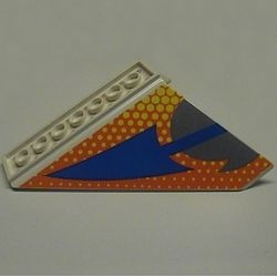 42603pb02-1G Vliegtuigstaart 10x10x4 met blauwe pijl (PAKKETPOST) wit gebruikt *