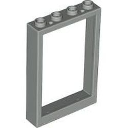 4347-9G Raam 1x4x5 met vast glas (zie ook 2493) lichtgrijs (klassiek) gebruikt *1C036