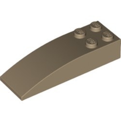44126-69 Dakpan 6x2 gebogen met vier noppen crème,donker NIEUW *1L000