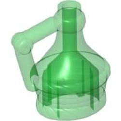 4429-20G Grote fles met handvat transparant groen gebruikt *1E017