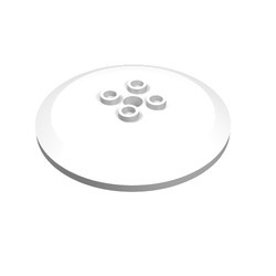 44375a-1 Schotel 6x6 HOLLE noppen wit NIEUW *1R024