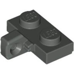 44567-10 Scharnierplaat 1x2- 1 vinger aan ZIJKANT donker, grijs (klassiek) NIEUW *1B298