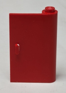 446-5G Deur 1x3x4 rechts (dicht) rood gebruikt *1B392