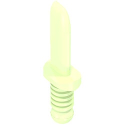 44658a-46G Mes (per stuk) wit, melkwit lichtgevend gebruikt *0L0000