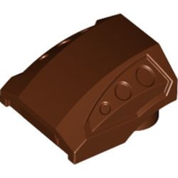 44675-88 Dakpan 2x2 gebogen met drie zijgaten aan beide kanten bruin, roodachtig NIEUW *1B186