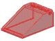4474-17G Ruit 6x4x2 cockpit laag, scharnierend transparant rood gebruikt *1C009