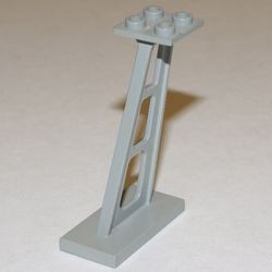 4476a-9G Pilaar 2x4x5 (schuin) 3 mm brede paal lichtgrijs (klassiek) gebruikt *2B074