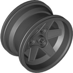 44772-11 Wiel 56mm/34mm Technic Racing Midden 3 PINGATEN ALLEEN VELG (PAKKETZENDING) zwart NIEUW *5W000