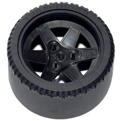 44777-11G Hardplastic wiel 68.8x36 ZR zwart gebruikt *5W000