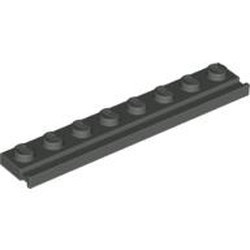 4510-10G Platte plaat 1x8 met deurrail/dakgoot donker, grijs (klassiek) gebruikt *6L3