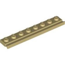 4510-2G Platte plaat 1x8 met deurrail/dakgoot crème gebruikt *6L3