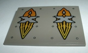 4515pb014-10G Dakpan 10 graden 6x8 X Island Extreme Stunts Logo (Sticker) donker, grijs (klassiek) gebruikt *5R000