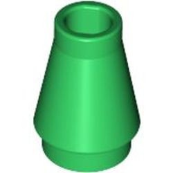 4589-6G Kegel 1x1x1 groen gebruikt *1B333