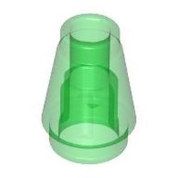 4589b-20 Kegel 1x1x1 transparant groen NIEUW *1B086