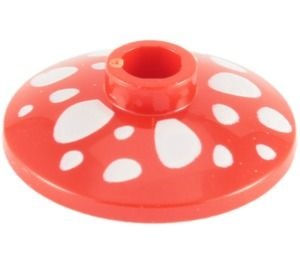 4740pb004-5 Schotel 2x2 met paddestoel motief rood NIEUW *1B047