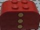 4744px5-5G Steen 2x4x2 met ronde top met gele stippen rood gebruikt *