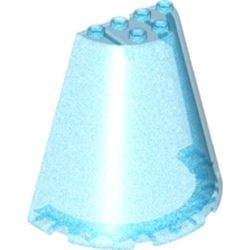 47543-14 Halve kegel 8x4x6 (pakketpost) transparant donkerblauw NIEUW *5D0000