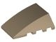 47753-69G Steen, wig 4x4 aflopend zonder noppen bovenop crème,donker gebruikt *1D012