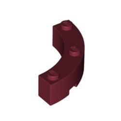 48092-59 Steen 4x4 gebogen (Dubbele macaroni) rood, donker NIEUW *1B066