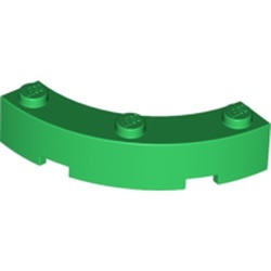 48092-6 Steen 4x4 gebogen (Dubbele macaroni) groen NIEUW *1B066