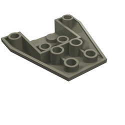 4855-10 Wig OMGEKEERD 4x4 steen 4+2 nopgaten donker, grijs (klassiek) NIEUW *