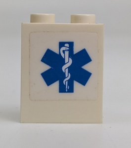 4864bpb33-1G Paneel 1x2x2 met EM medisch logo (sticker) wit gebruikt *0D0000