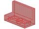 4865-17G Paneel 1x2x1 (bankje) rechte hoeken transparant rood gebruikt *1B396