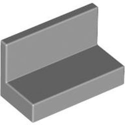 4865-86G Paneel 1x2x1 (bankje) rechte hoeken grijs, licht (blauwachtig) gebruikt *1B396
