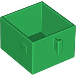 4891-6G DUPLO Lade met hendel 2x2 groen gebruikt *