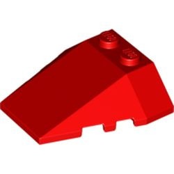 48933-5 Wig 4x4 steen twee noppen- inkepingen onder rood NIEUW *