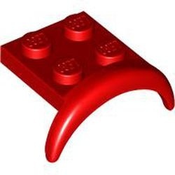 49097-5 Spatbord 3x3x1 ronde boog rood NIEUW *3D000