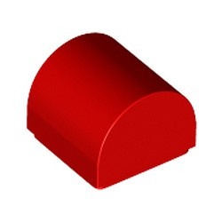 49307-5 Dakpan 1x1 halfrond rood NIEUW *1B074